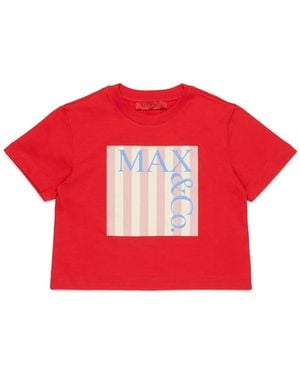 MAX&Co. Max&Co. T-Shirt With Logo - Red