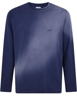 Arte' "Fadeout" Long Sleeve Sweater - Blue