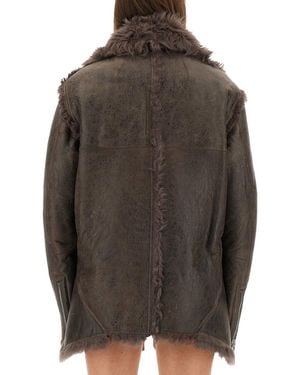 Rick Owens Shearling Jacket - Gray