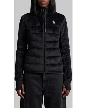 Moncler Zip Up Cardigan - Black