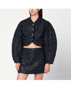 ROTATE BIRGER CHRISTENSEN Bouclé Jacket With Sequins - Black