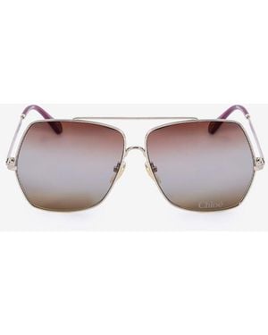Chloé Metal Sunglasses - White