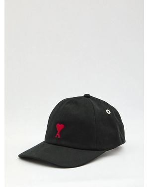 Ami Paris Baseball Cap With Logo - Black