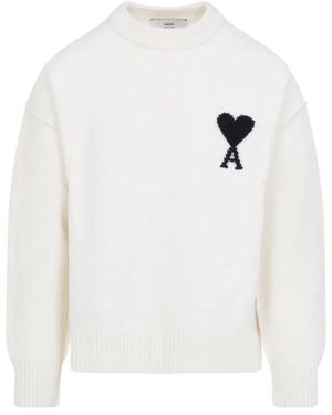 Ami Paris Ami De Coeur Sweater - White