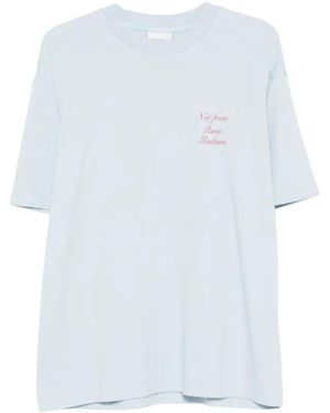 Drole de Monsieur "Slogan Calligraphy" T-Shirt - White