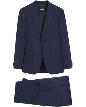 BOSS Virgin Wool Elastan Suit - Blue