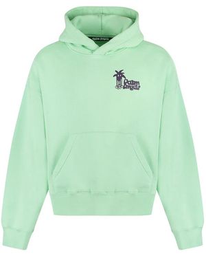 Palm Angels Cotton Hoodie - Green
