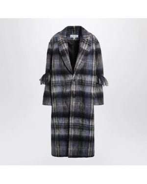 Loewe Checked Coat - Black
