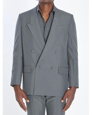 Gucci Double-Breasted Jacket - Gray