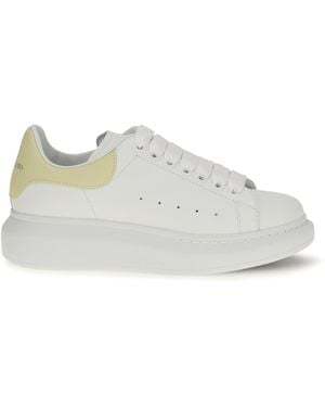 McQueen Oversize Leather Sneakers - White