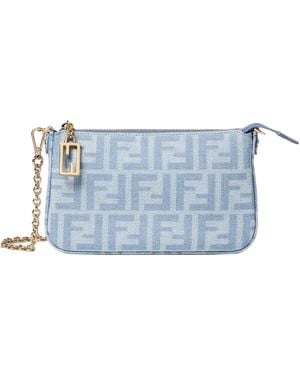 Fendi Pouch Tube Con Catena - Blue