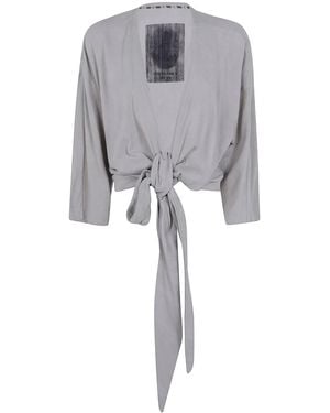 Ziggy Chen Collarless Jersey T-Shirt - Grey