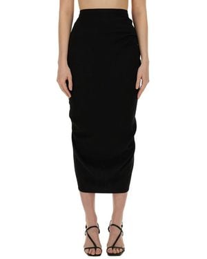 Dries Van Noten Skirt With Drape - Black