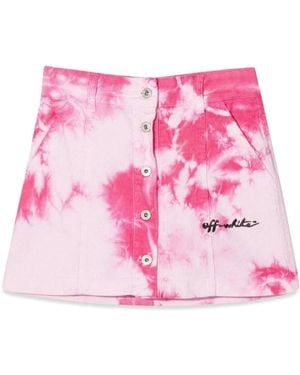Off-White c/o Virgil Abloh Velvet Tie Dye Skirt - Pink