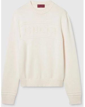 Gucci Ribbed Wool Sweater - White