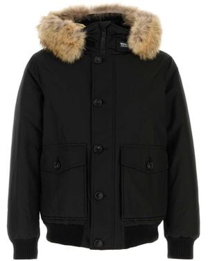 Woolrich Polar Detachable Fur Bomber - Black