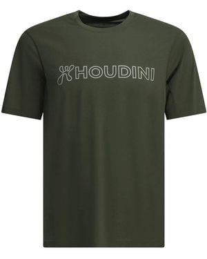 Houdini Sportswear Pace Air Message Recycled Polyester Crewneck T-Shirt - Green