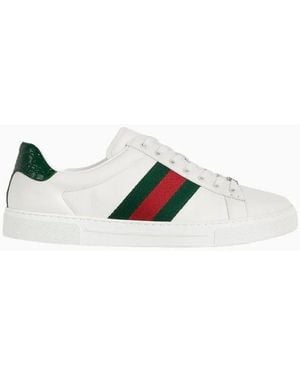 Gucci Leather Sneakers - White