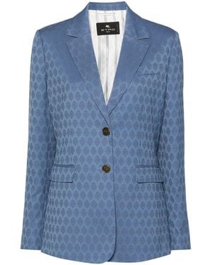 Etro Luxe Outerwear Jacket For Fall 2024 - Blue