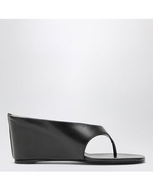 Jude Leather Thong Sandals - Black