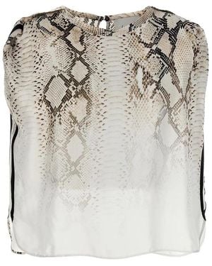 Nude 'Snake' Bloshirt - White