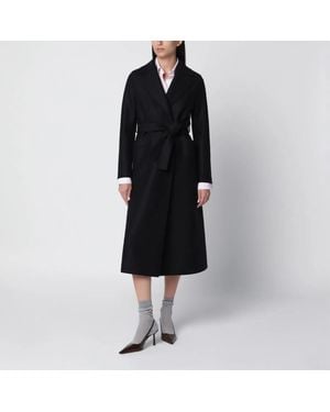 Harris Wharf London Wool Wrap Mini Coat - Black