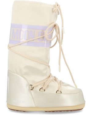 Moon Boot Leather Boots - White