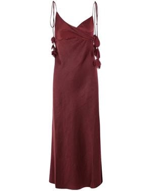 Self-Portrait Long Dress With Floral Pattern - Purple