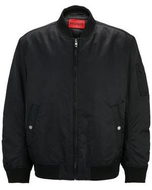 BOSS Zip-Up Jacket With Collar - Black