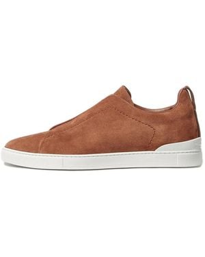 ZEGNA Triple Stitch Trainers - Brown
