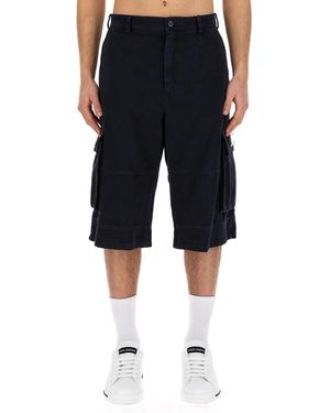 Dolce & Gabbana Regular Fit Bermuda Cargo Shorts - Black