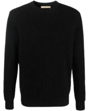 Nuur Ribbed L/S Crew Neck Jumper - Black