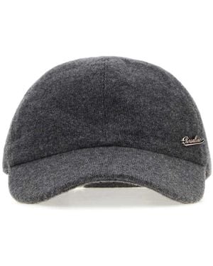 Borsalino Roger Baseball Cashmere Cap - Grey