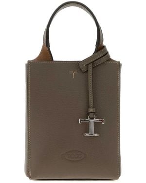 Tod's Dove Leather Phone Holder - Brown