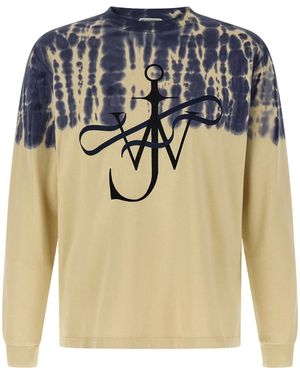 JW Anderson J.W.Anderson 'Ribbon Anchor' Tie-Dye T-Shirt - Blue