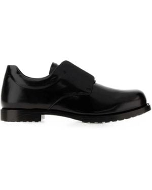 Balenciaga Leather Derby Dress Shoes - Black