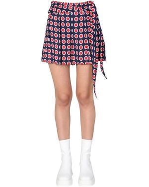 Moschino "Eyelets" Shorts - Red