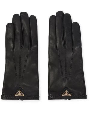 Prada Short Nappa Leather Gloves - Black