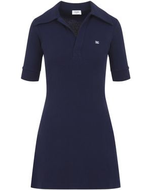 Celine Polo Mini Dress - Blue