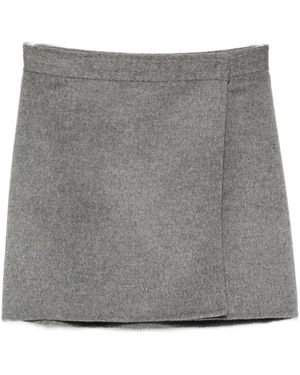 Semicouture June Wool Skirt - Gray
