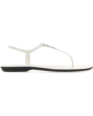 Gucci Leather Sandals - White