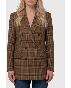 Tagliatore Doublebreasted Prince Of Wales Jacket - Brown