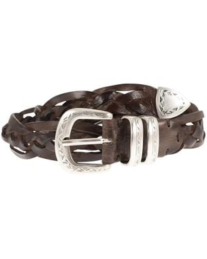 Alberto Luti Braided Leather Belt - Brown
