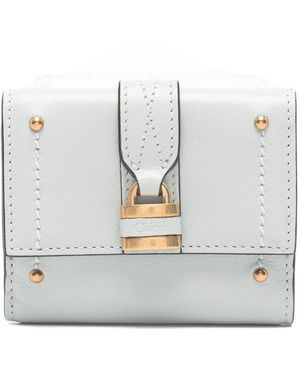 Chloé Paddington Leather Card Case - Grey