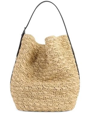 TOTEME "Belted" Raffia Tote Bag - Natural