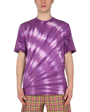 MSGM Crew Neck T Shirt - Purple