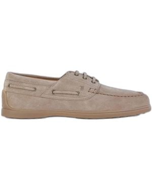 Tod's Calfskin Flat Shoes - Gray