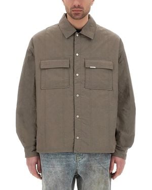 Represent Quilted Overshirt - Grey