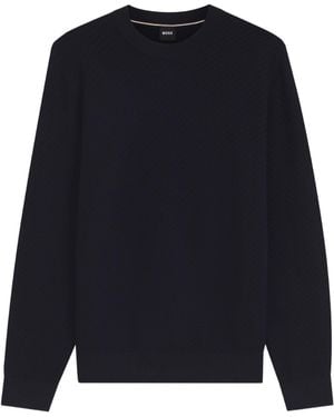 BOSS Virgin Wool Sweater - Blue