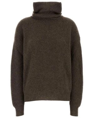 Uma Wang High Neck Top - Brown